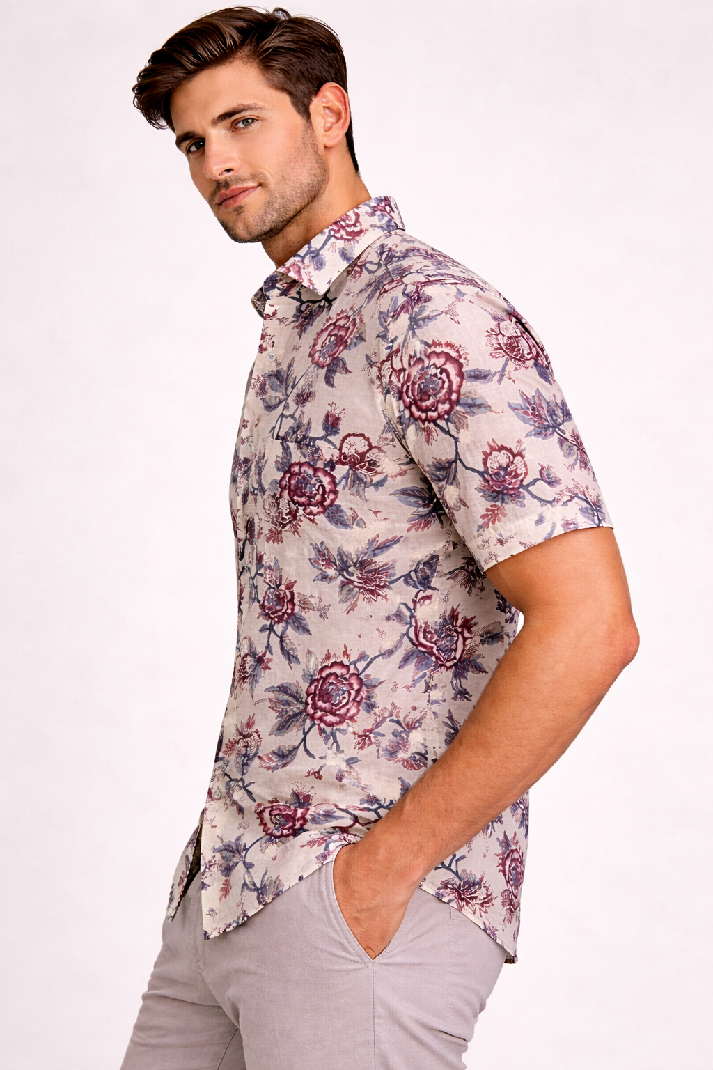 Heritage Floral Jaipuri Shirt – Premium Summer Cotton