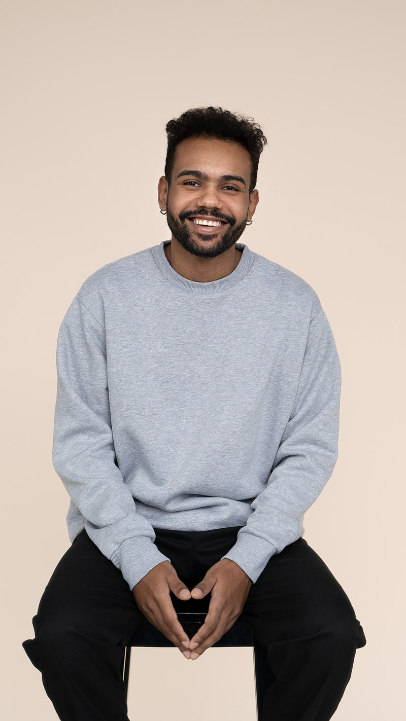 Light gray sweatshirt