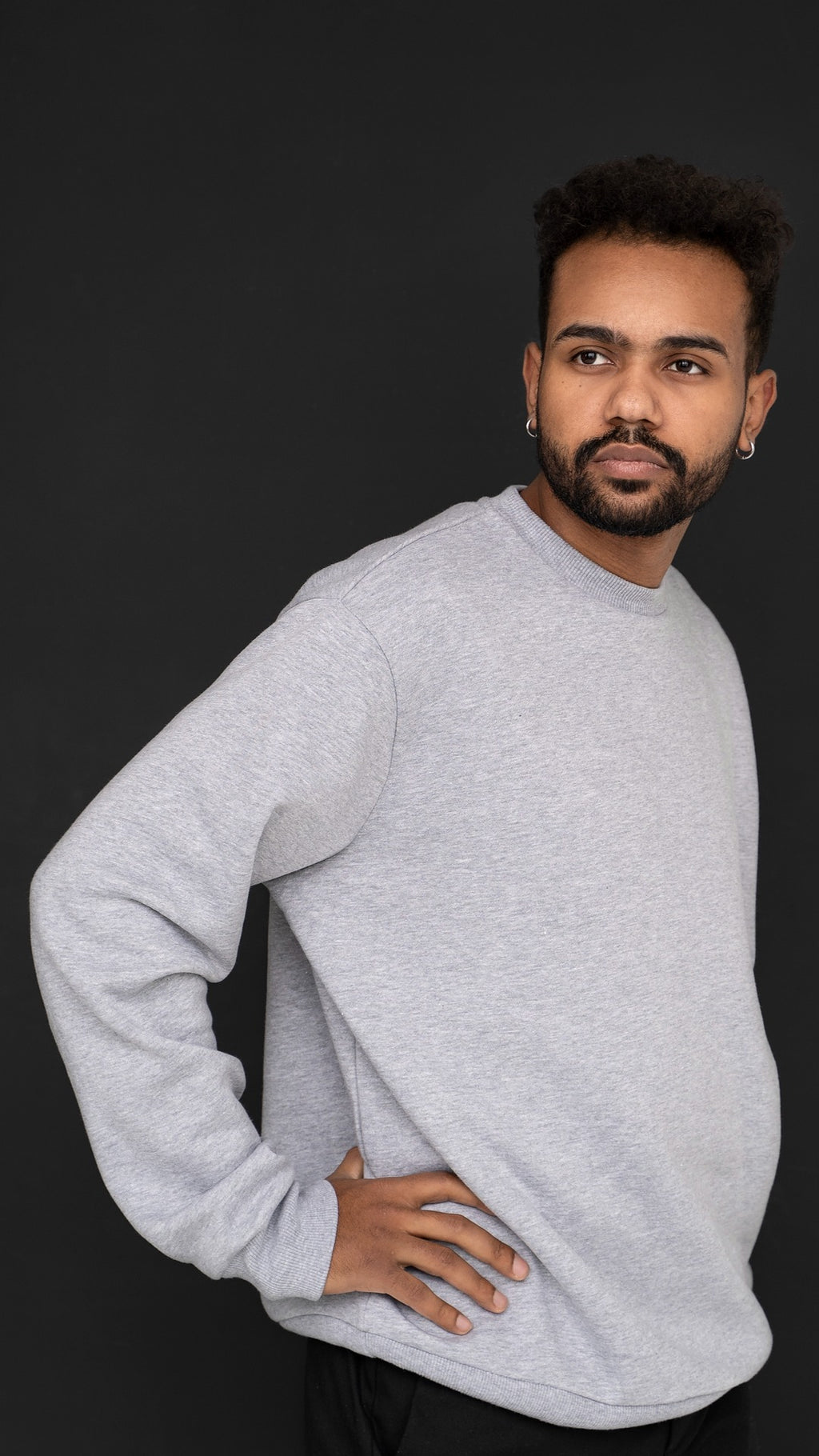 Light gray sweatshirt